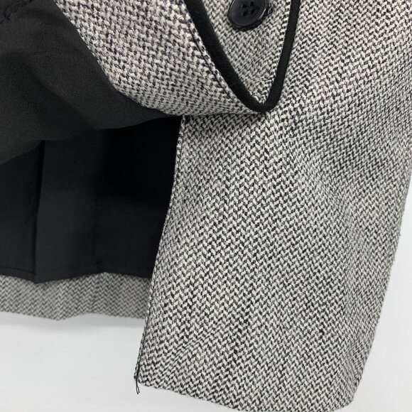 H&M Skirt Herringbone Button Down Pencil Straight High Waist - Picture 4 of 11